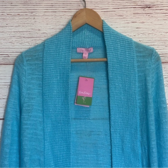 NWT Lilly Pulitzer Amalie Cardigan in Breakwater Blue Sz XXS - Picture 4 of 11